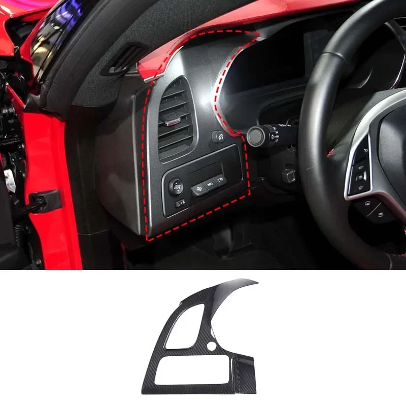 

Для 2014-2019 Corvette C7 Стайлинг автомобиля из натурального углеродного волокна автомобильная сторона выпускного отверстия рама крышка автомобиля Защита интерьера аксессуары