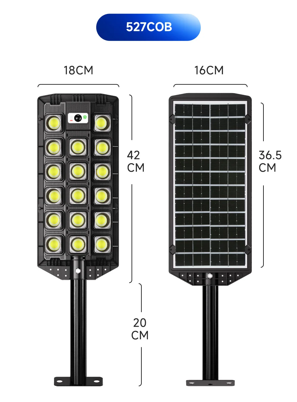 Super Bright Outdoor Solar Street Lamp, 713COB,