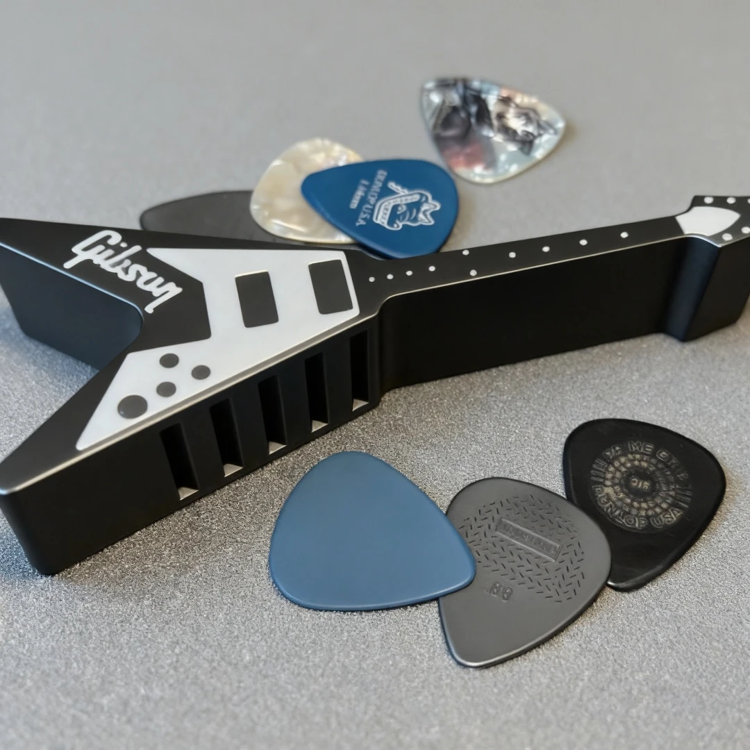 Black 10-Slot Guitar Pick Holder - Stylish and Practical Pick Storage Solution, Ideal Gift
