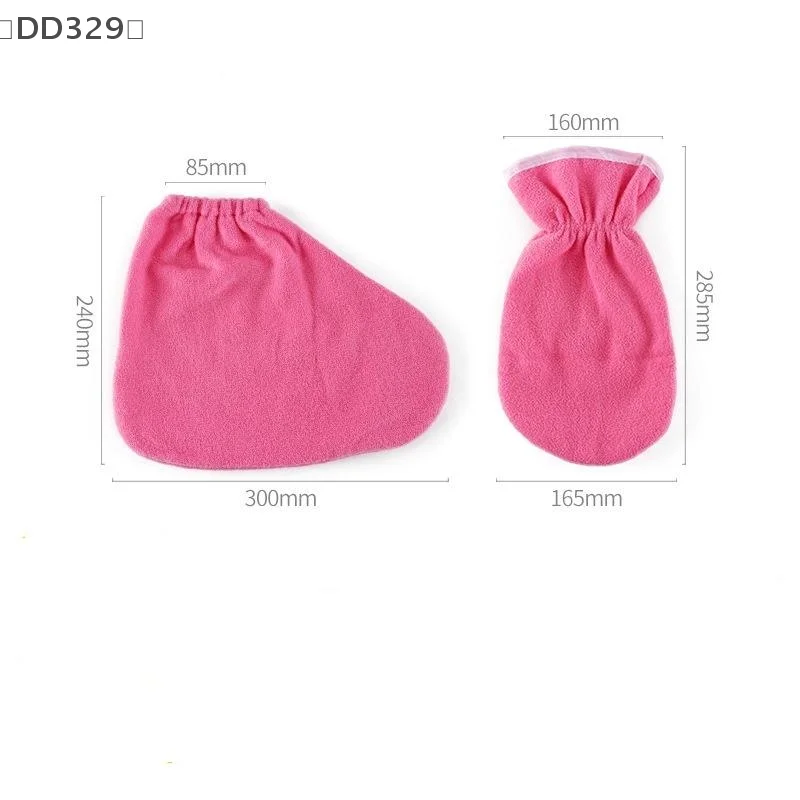 〔DD329〕1 Pair Insulation Care Gloves Flannel Elastic Opening Nail Protection Hand Therapy Paraffin Wax Mitts Reusable Warmers