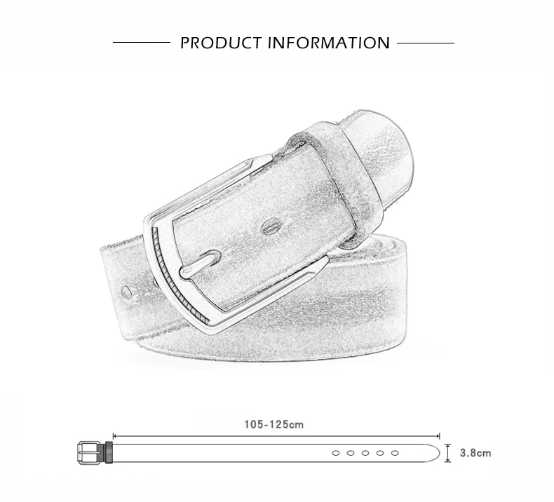 MEDYLA Männer Gürtel Legierung Pin Schnalle Erweiterte Leder Gürtel Jeans Casual Original Rindsleder Bund Jugend gürtel Handgemachte MD567 – Detail 2