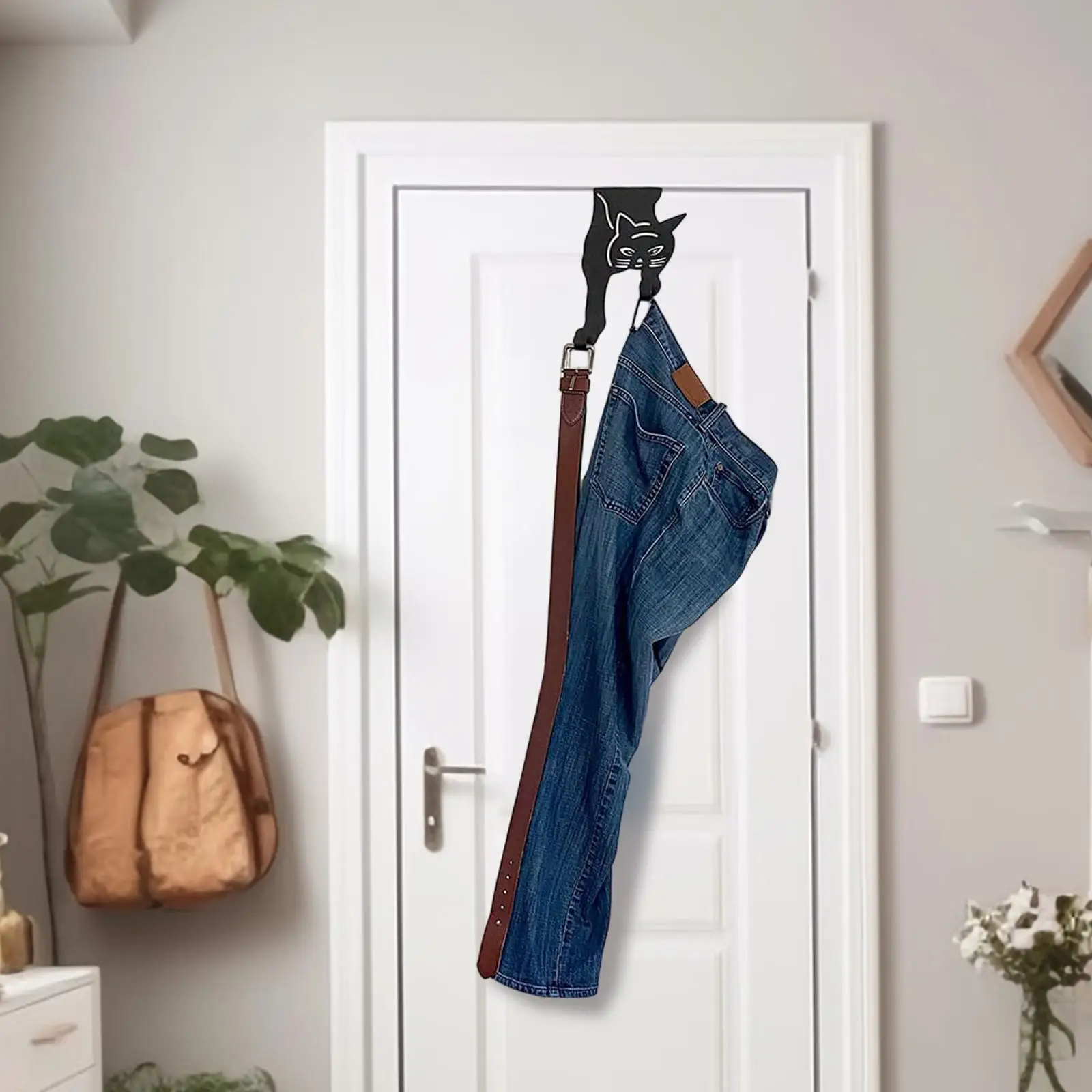 

Вешалка для кошек на дверь, железный держатель для хранения, тяжелый органайзер, подвесной крючок для пальто для ванной, дома, кухни, прихожей, шляпы