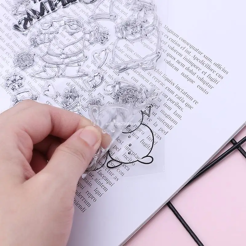 DIY Scrapbooking Dropship 만들기 어린이 성인 인사말 카드를위한 산타 클로스 실리콘 스탬프