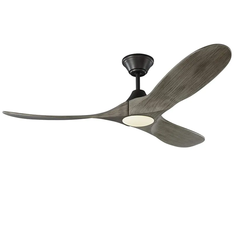 52 60"Light Gray Oak Blades Ceiling Fans with Remote Control DC Motor 6speeds Ventiladores De Techo Con Luces