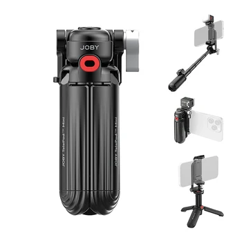 JOBY TP02 TelePod Mini Selfie Stick Kit Handle Grip Bluetooth Controller Dual Cold shoe Mount with 5600K Fill Light Phone Tripod