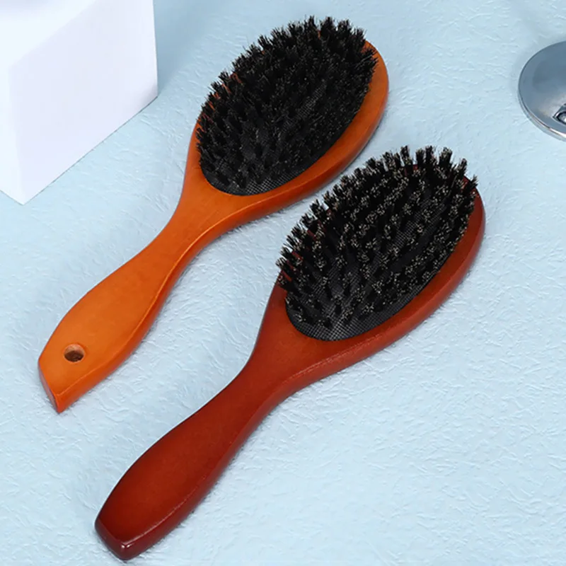 

Hair Brush Boar Bristle Fur Comb Anti-static Hair Scalp Massage Paddle Brushes Beech Wooden Handle Hairbrush Combs Styling Tools