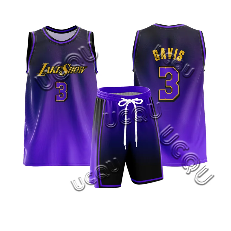 25/26 Basketball Vest Children's Training Vest Men's Women's Lakers No. 23-3 Oversized Breathable Sweat Absorbing Sports Shirt 4