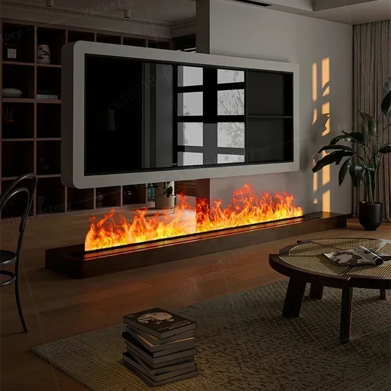 Smart Fireplace APP Control 3D Colorful Flame Atomized LED ECO Water Vapor Indoor Electric Fireplace TV Wall Living Room Decor