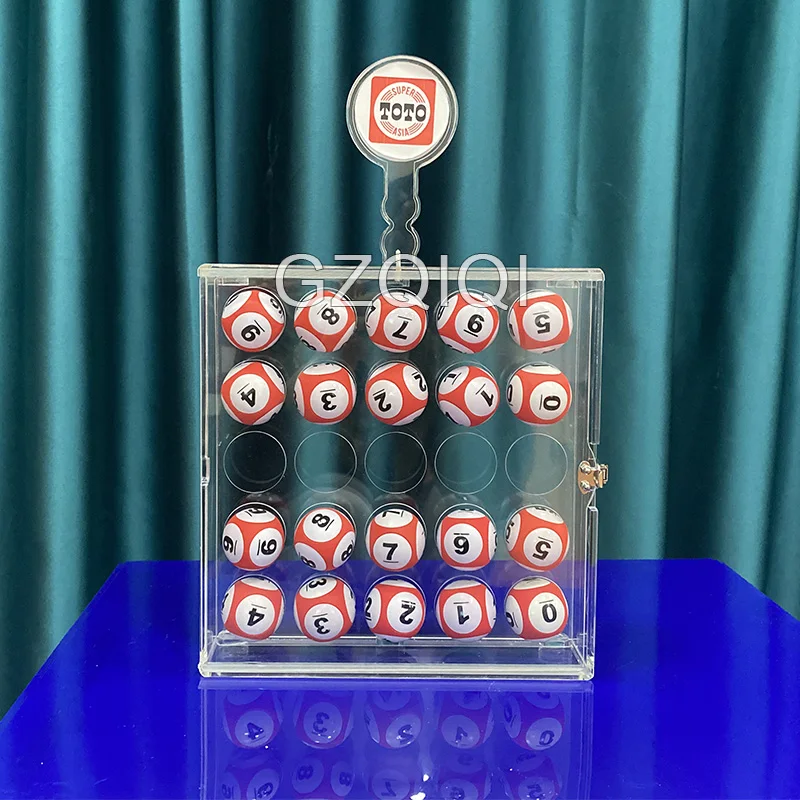 Acrylic ball box with logo bingo game set mini bingo jogo