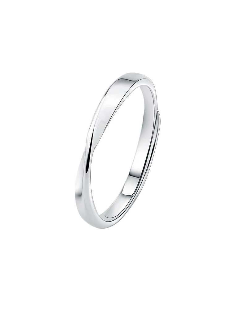 Mobius Ring Couple Ring Female Male Sterling Silver Ring Minority Design Element Ring Valentine's Day Gift for Girlfriend