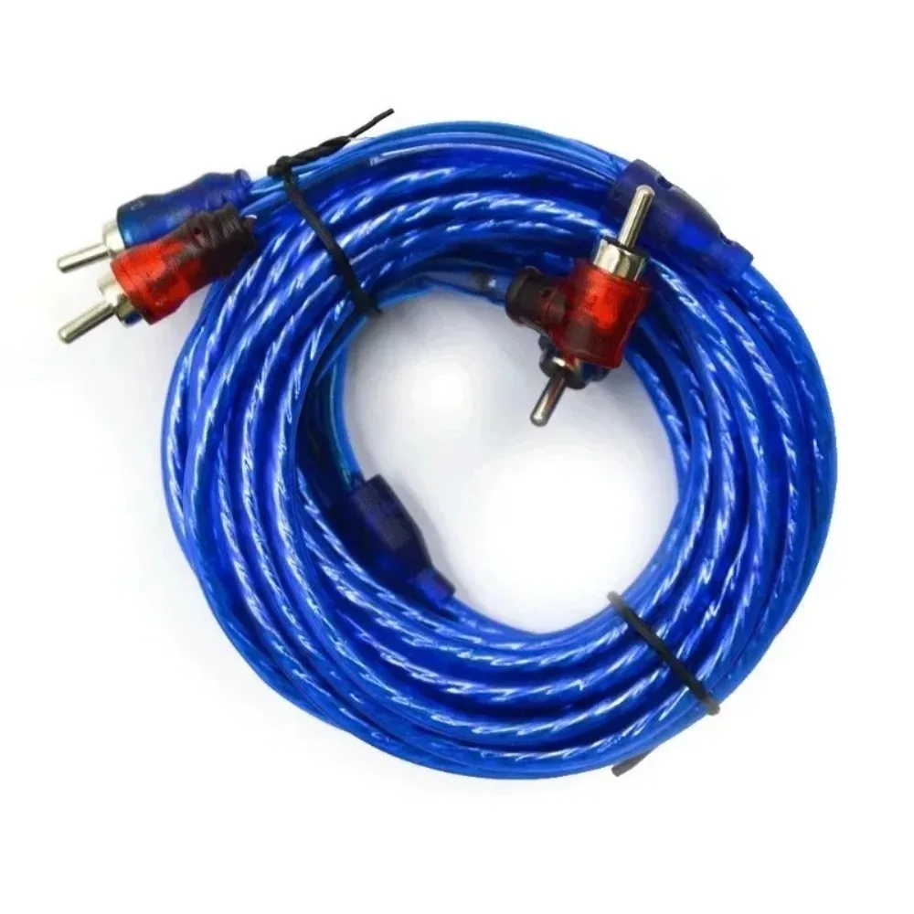 Premium Pure Copper Audio Cable for Subwoofer and Amplifier Systems - 2 RCA to 2 RCA (Available in 1/2/3/5m Lengths)