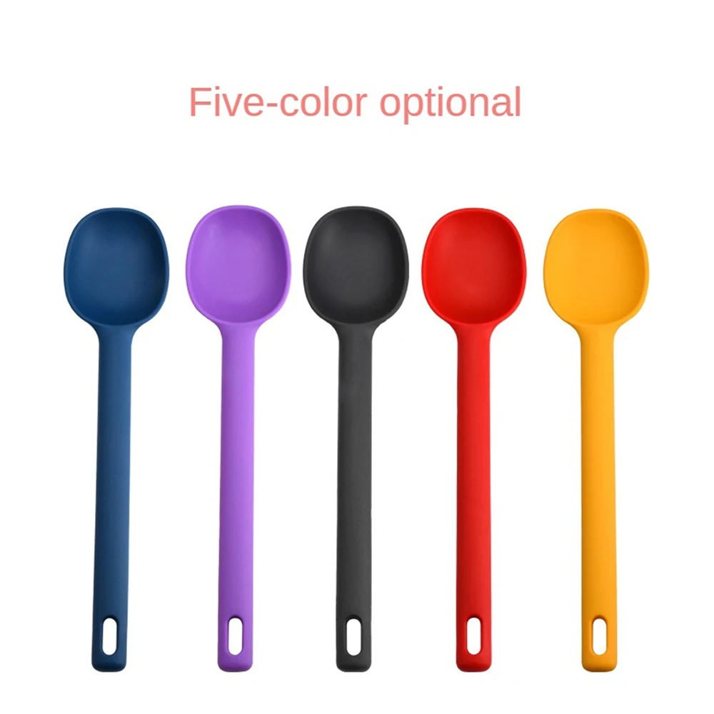 Silicone Spoon 1/2PCS Silicone Large Stirring Spoon Salad Spoon Cooking Seasoning Ice Cream Cake Kitchen Tool Silicone Kitchenware