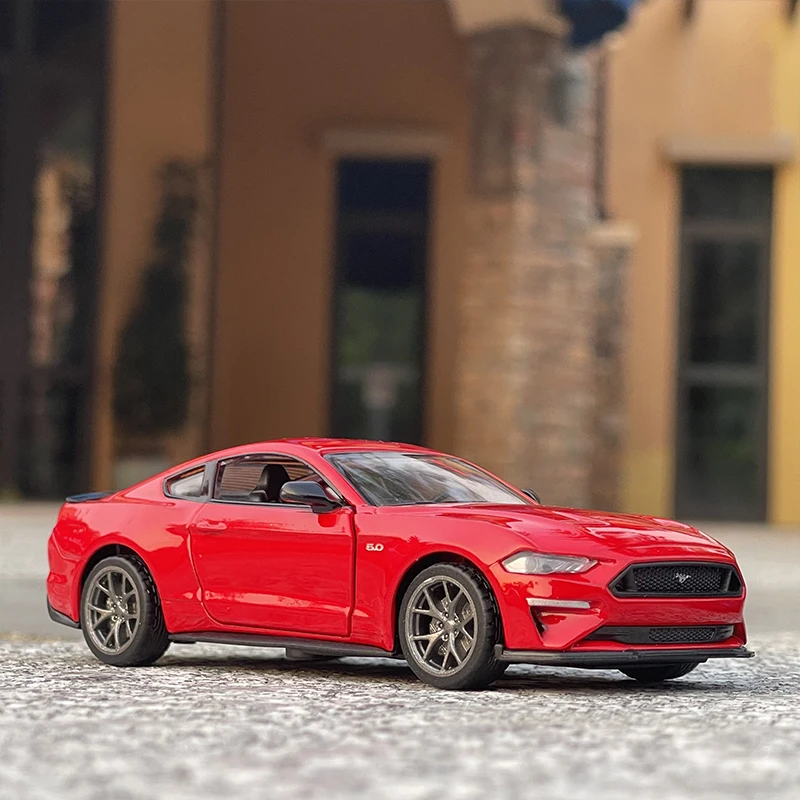 1:34 Ford Mustang GT 2018 Muscle Car Alloy Car Die Cast Toy Car Model Sound and Light Children's Toy Collectibles Birthday gift 4