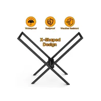 Firewood Rack Indoor for Fireplace Wood Storage,X-Shaped Firewood Log Holder OutdoorHeavy Duty Log Stacker Stand Storage Carrier 2