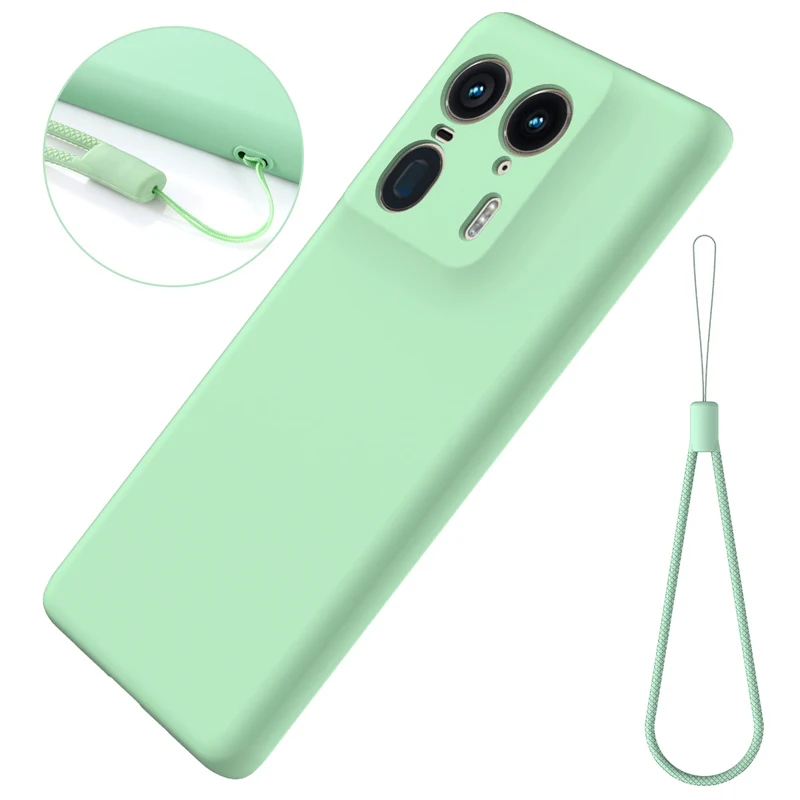 Premium Soft Liquid Silicone Strap Cover with Flocking Interior for Motorola Edge 50 Ultra