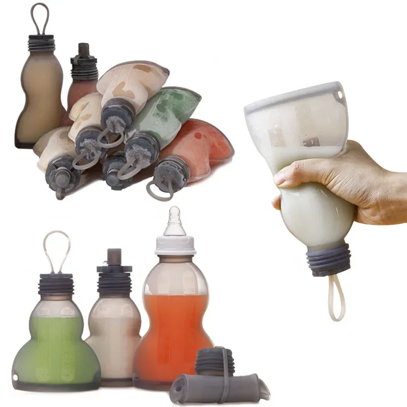 Reusable Milk Freezer Silicone Bags Baby Safe Feeding Food Storage Breast Milk Storage Bag Feeding Breast Pump Partner BPA Free 2
