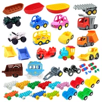 Car Model Children Assemble Toys Big Building Blocks City Traffic Parts Vehicle Trailer Chassis Boat Motorcycle Compatible Brick 1