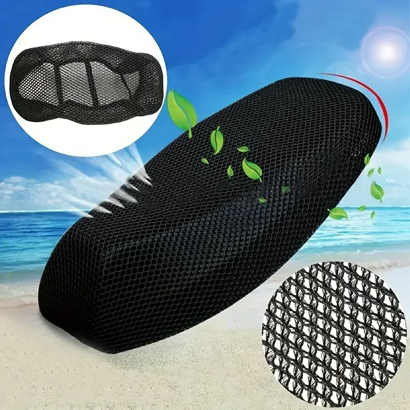 Motorcycle Seat Covers motorcycle seat covers scooter seat covers bicycle seat covers 3D Mesh Fabric Anti-skid Pad for Scooter Electric Bike Summer Breathable