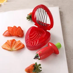 Fast Strawberry Cutter Slicer Fruit Carving Tools Salad Berry Cake Decoration Cutter Kitchen Gadgets and Accessories