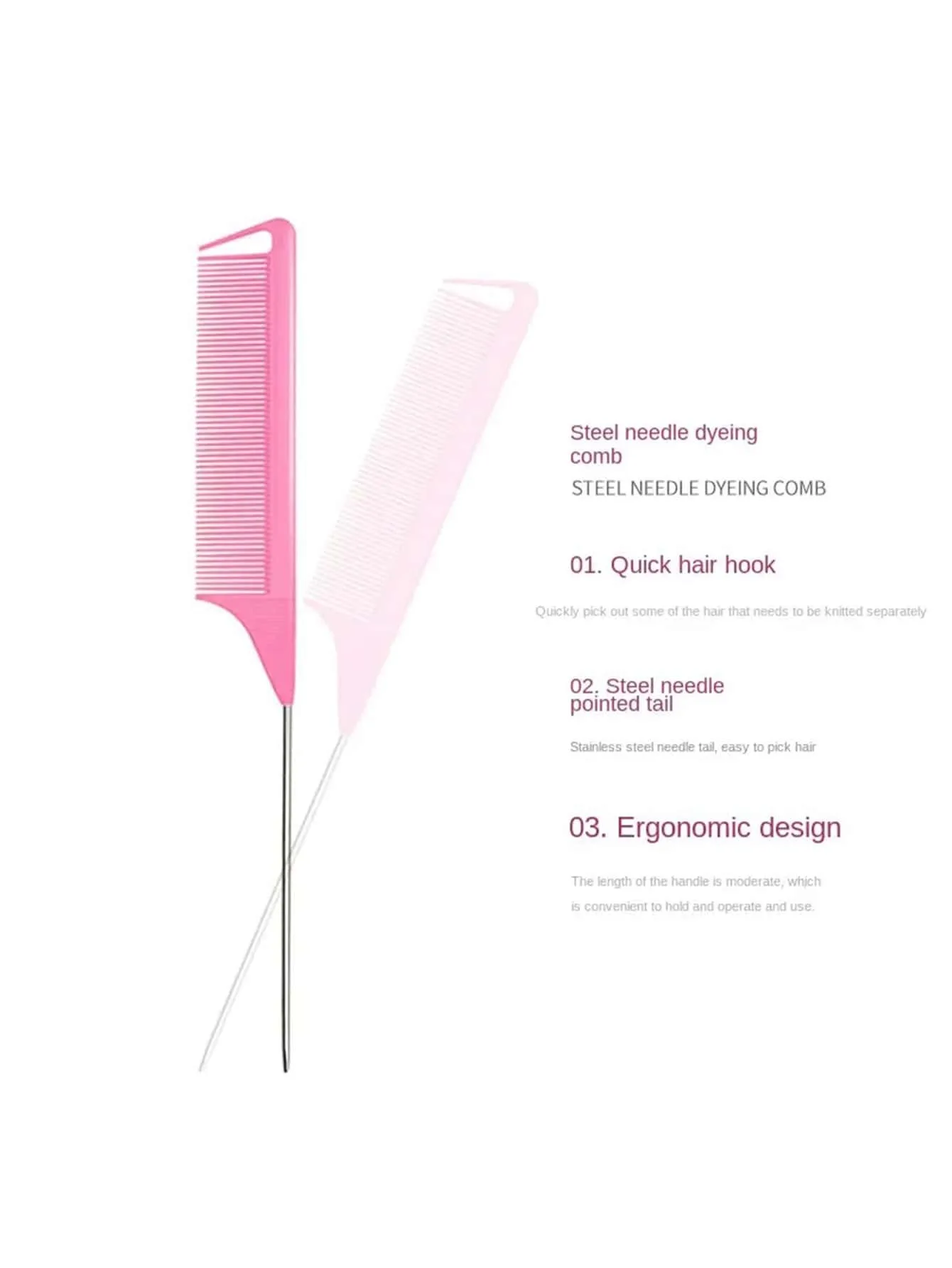 4 قطعة أداة الحياكة الفرنسية الصلب إبرة ذيل الماوس...