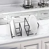 1pc Kitchen Cabinet Plate Storage Countertop Dish Rack Drawer Dinner Plate Partition Drain Rack Layered Storage Rack Accessories 4