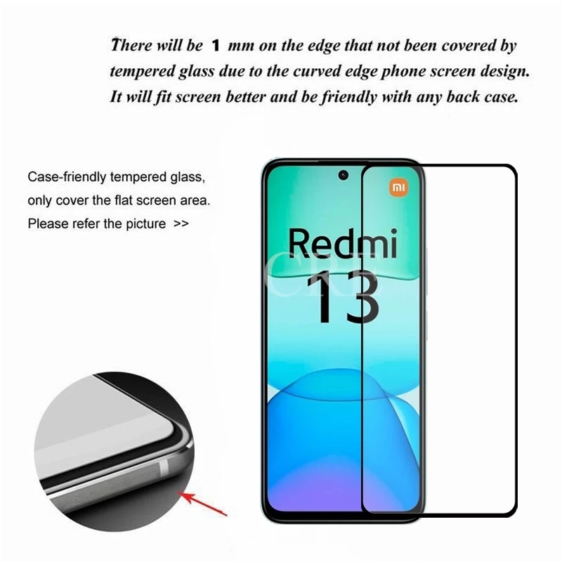 4-Pack Tempered Glass HD Screen Protector Film with Full Glue