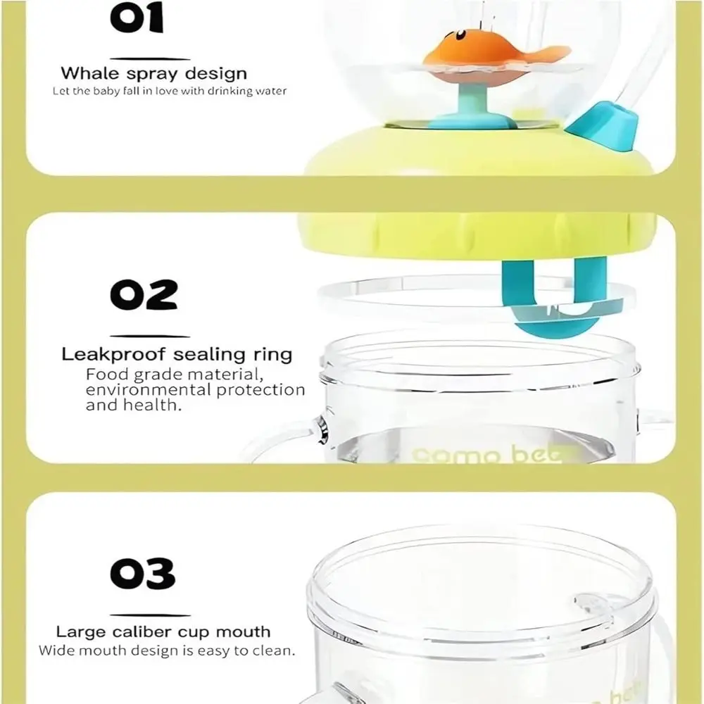 Whale Fountain Tumbler Leak Proof Cup 350ml 220ml