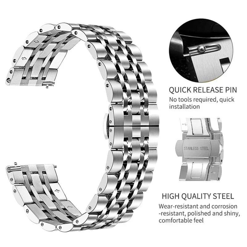 Stainless Steel Watch Strap with Soft TPU Protector Case