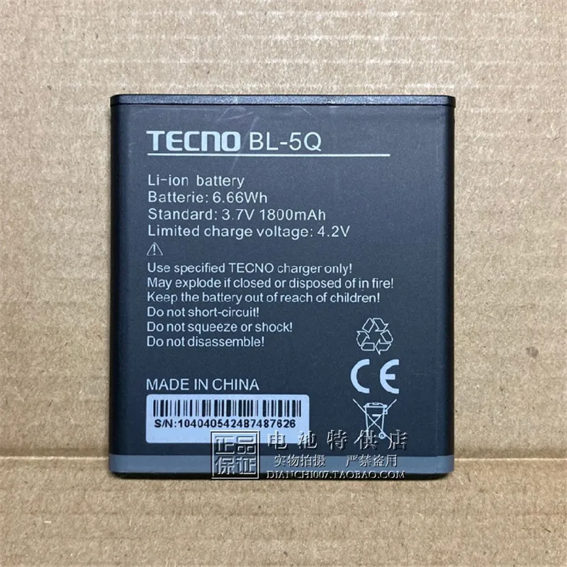 

В наличии новая дата производства для TECNO BL-5Q аккумулятор 1800 мАч, номер отслеживания, высокая емкость, длительное время ожидания
