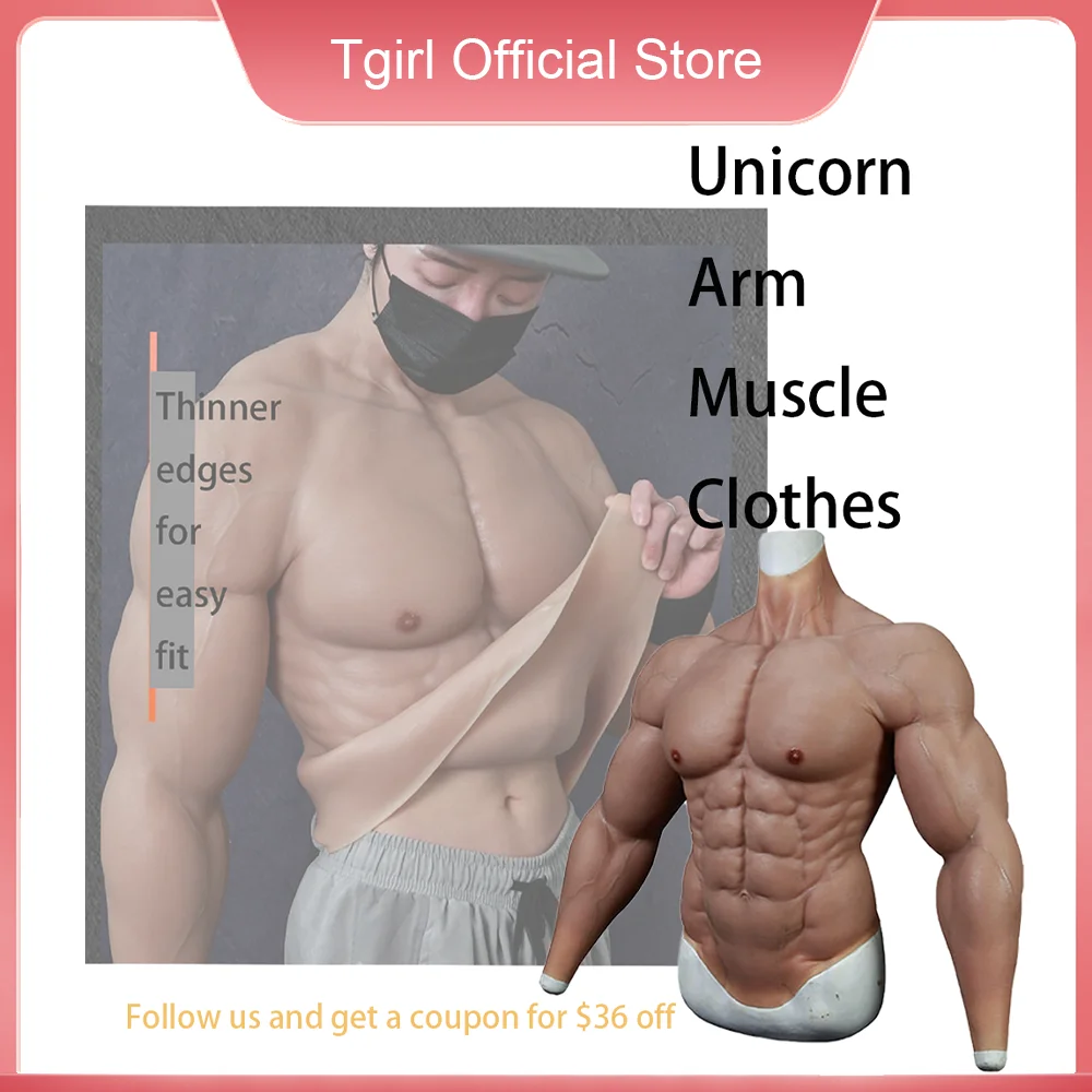 Liifun Realistic Fake Muscle Silicone Male Chest Half Body India | Ubuy