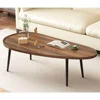 Wooden Walnut Coffee Table Rustic Coffee Table Mid-Century Modern Sofa Table Nesting Tables Center Table(100cm) 6