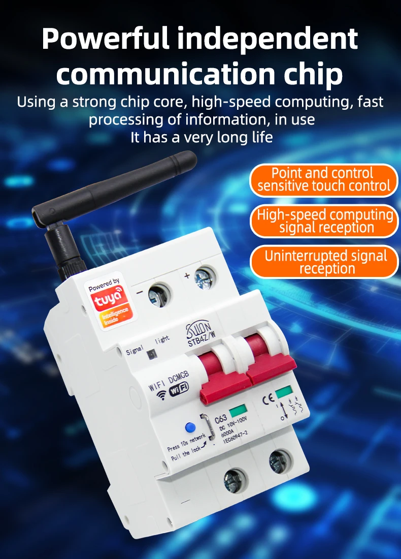 Description Picture 4 of itemTuya Smart WiFi DC Circuit Breaker 10v -100v Wireless Remote Control With Alexa google assistant Yandex Alice for Smart Home