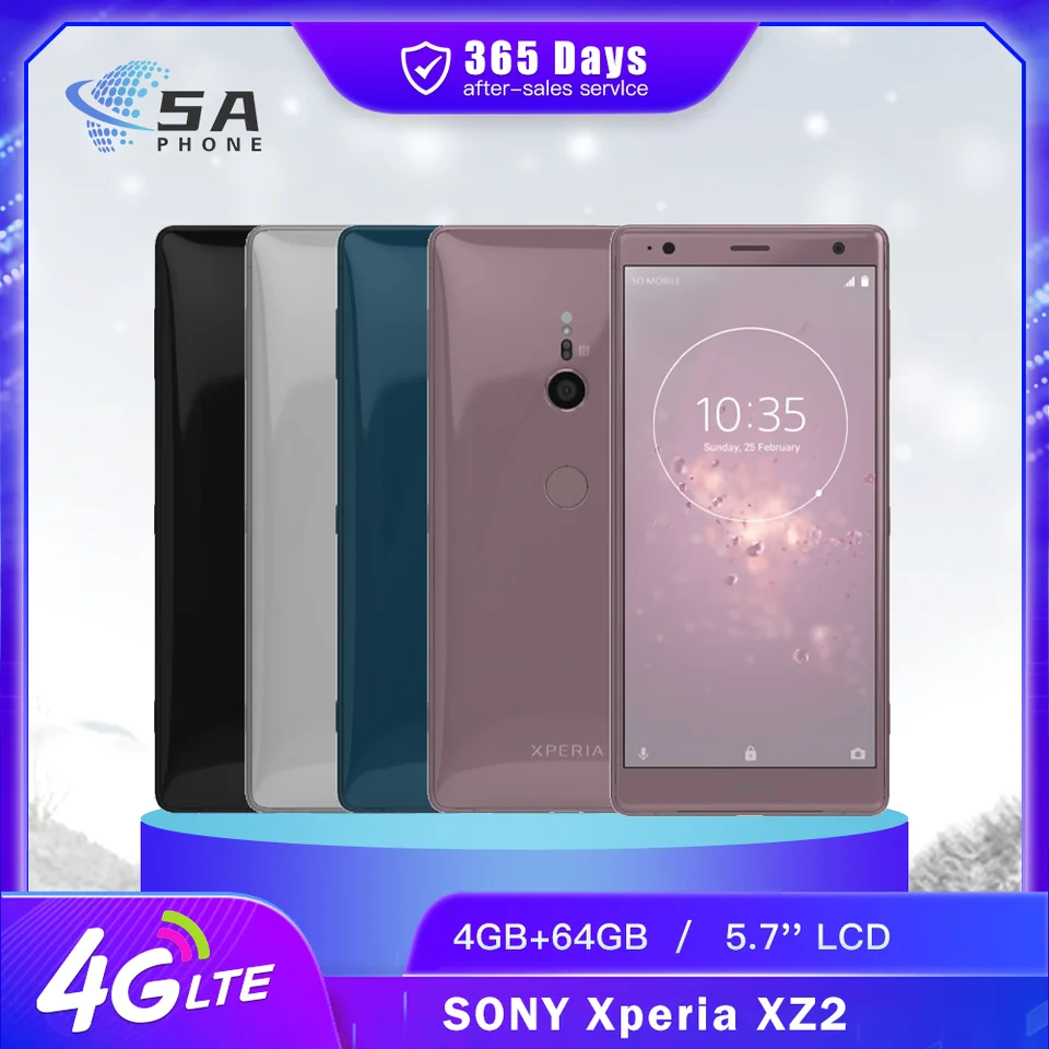 ★海外版/Xperia XZ2 Dual SIM Sony Xperia XZ2 Dual SIM H8266 Single SIM H8216 Smartphone 19MP