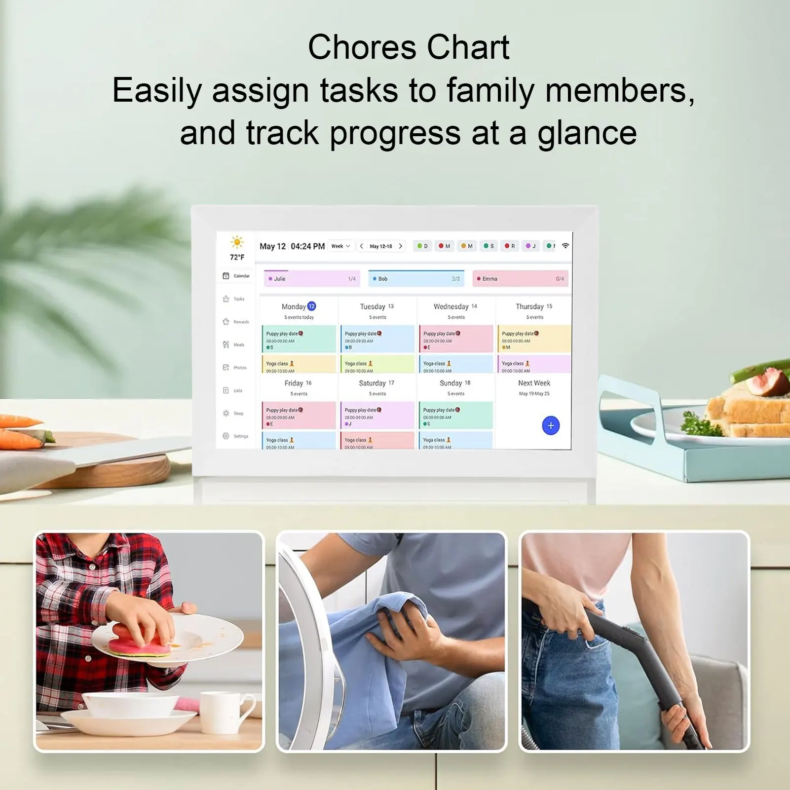 15.6 Inch Touchscreen WiFi Smart Digital Calendar Interactive Display Digital Picture Frame Calendar Planner with APP for Family
