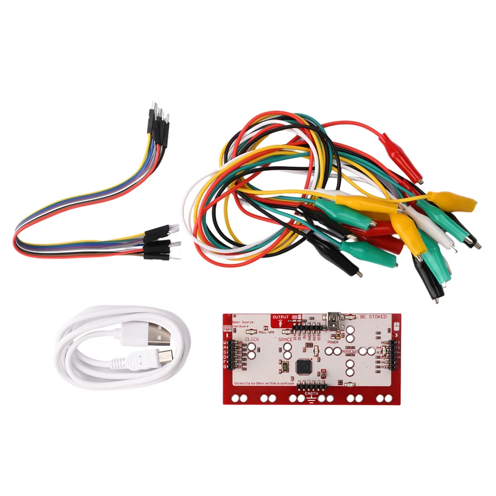 

Alligator Clip Jumper Wire + Standard Controller Board DIY Kit + USB Cable For Makey, UNO R3, Mega 2650, Nano for Child's Gift