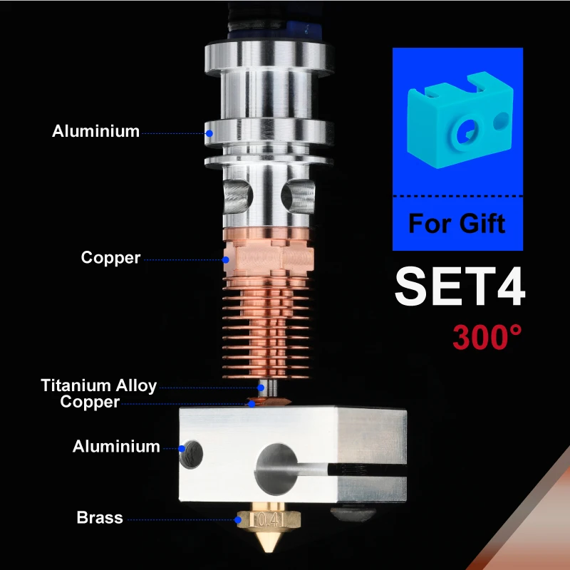 head printer epson Mellow Upgrade All Metal NF Smart-V6 V2.0 Hotend Titanium Heat Break Kit For V6 Hotend Prusa MK3 DDG Extruder 3D Printer the print head 3D Printer Parts & Accessories