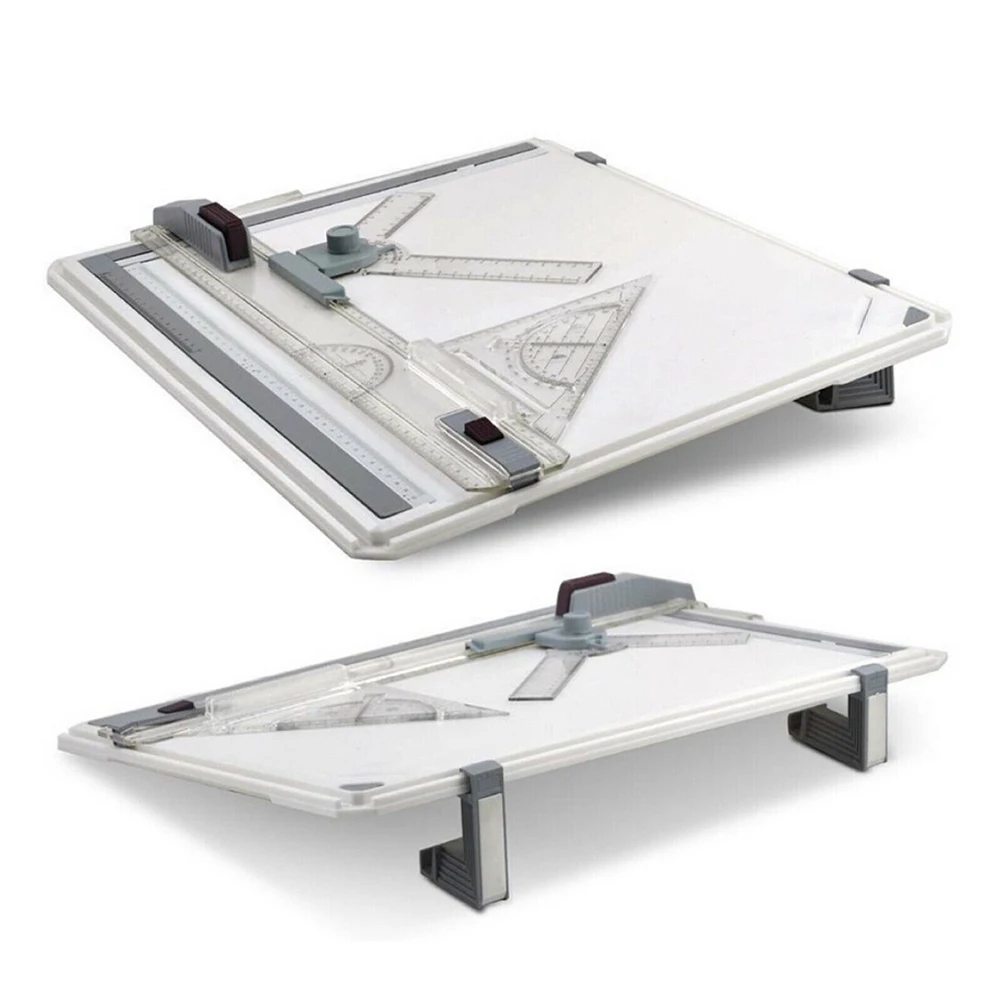 A3 Drawing Board Drafting Table Multifunctional Drawing Board Table with Clear Rule Adjustable Measuring System Compact