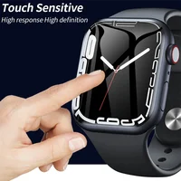 Film protecteur d'écran HD pour Apple Watch, housse de protection transparente pour Apple Watch Series 9, 8, 7, 45mm, 41mm, protection 3