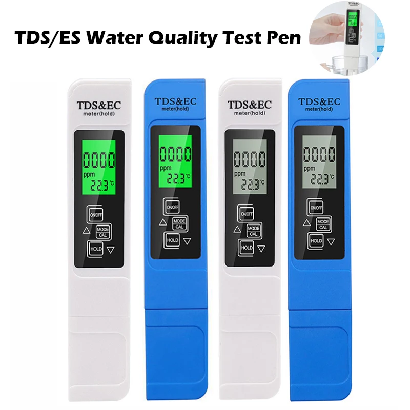 3 in 1 Digital PH /TDS/ EC Meter Tester Thermometer Pen Water Purity PPM Filter Hydroponic for Aquarium Pool Water Monitor Tools water tester,ph meter,water quality detector