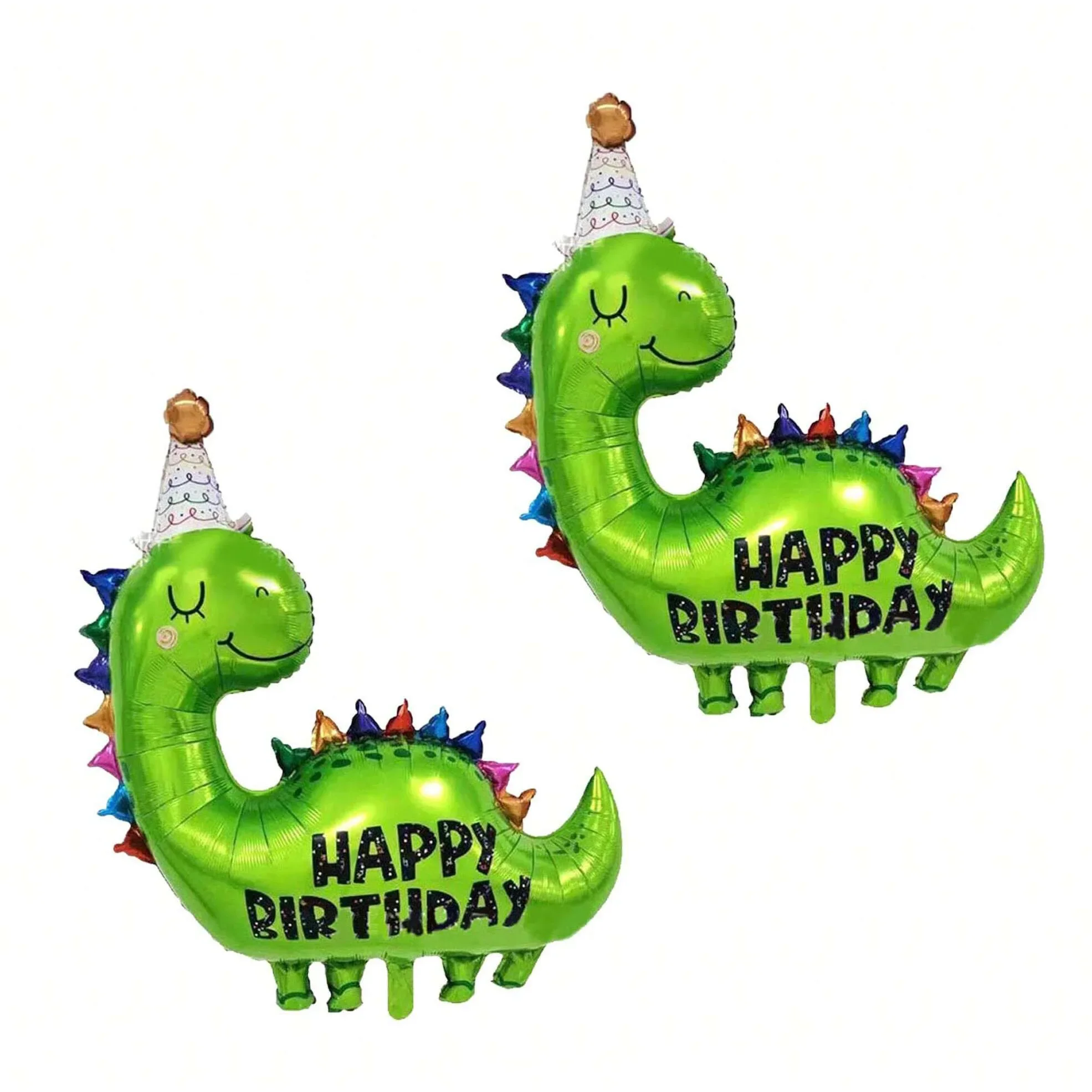 2 Stück 35 Zoll große grüne Dinosaurier-Folienballons Tierwelt-Themen Geburtstagsparty-Zubehör Dekoration