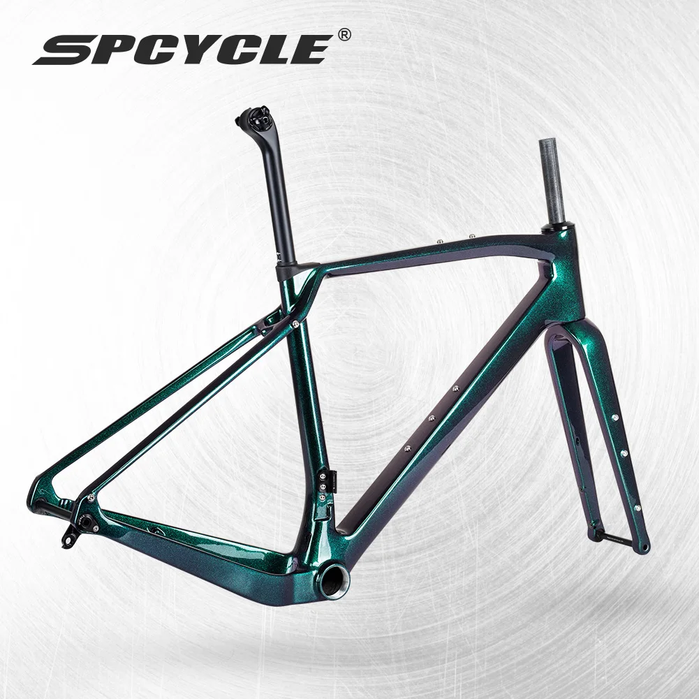 

Spcycle T1000 Carbon Gravel Bike Frame 2023 New Disc Brake Road MTB Bicycle Frameset T47 BB 700x47C Gravel Carbon Frame