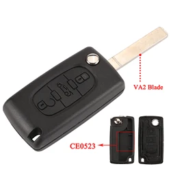 Premium Flip Remote Key Case Shell Fob with Blade - Jingyuqin for VA2 ce0523