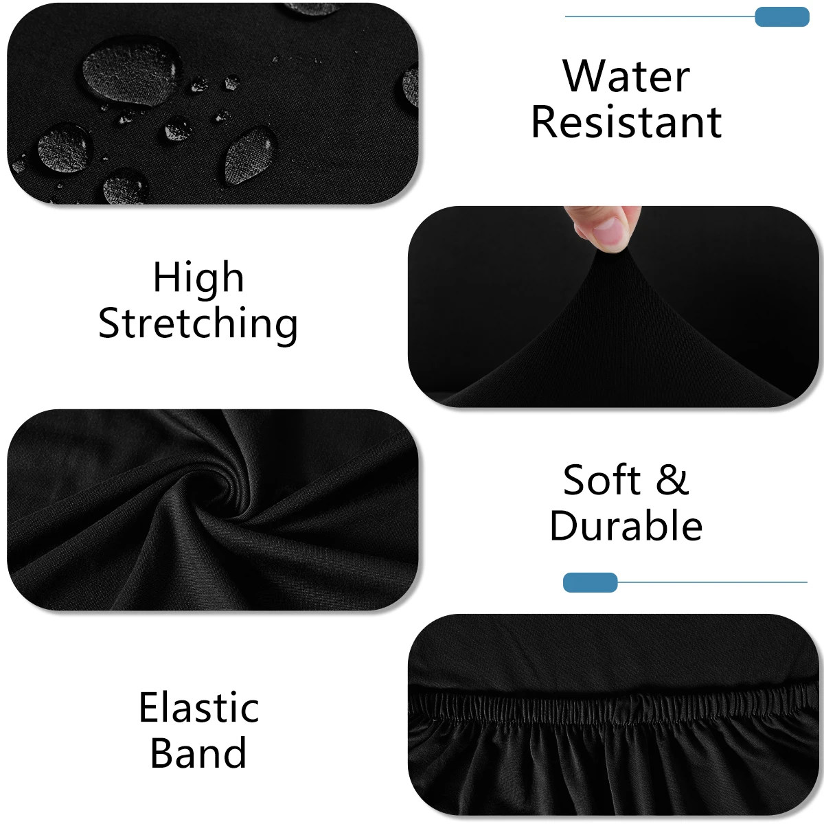 1PC/4PCS/6PCS pure color anti-spill buffalo milk silk elastic bench cover, exquisite material, clean appearance. 5