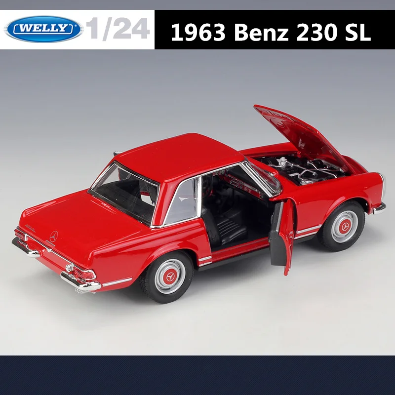 WELLY 1:24 Mercedes-Benz 230 SL Alloy Classic Car Model