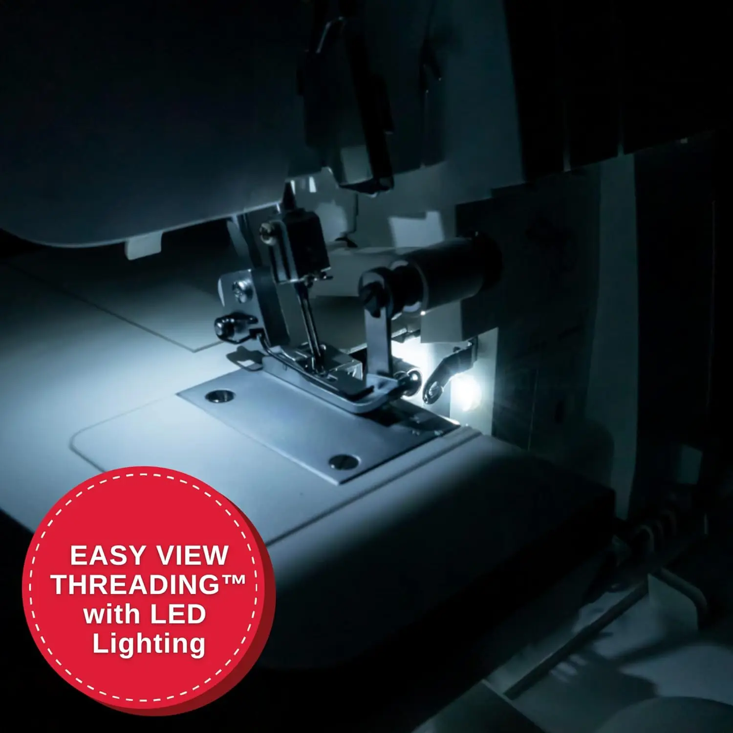 Singer S0100 Metal Frame Serger With Accessory Kit | Overlock Machine With 6 Built-In Stitches, 2-3-4 Thread Capability, 5