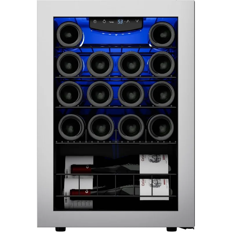 Ca'Lefort Wine Fridge, 20 Bottles Wine Cooler Digital 38-65℉ Temper Control, Cooler Refrigerator Freestanding Under Counter