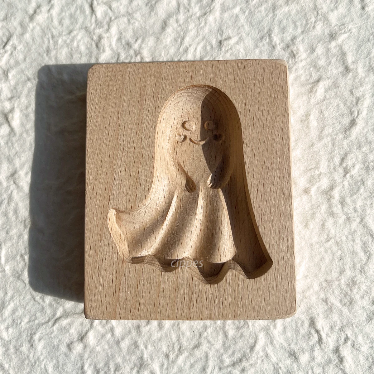 Wooden Cookie Molds for Halloween 3D Carved Embossed Gingerbread Mould Baking Pumpkin Skull Ghost Witch Jack O'Lantern