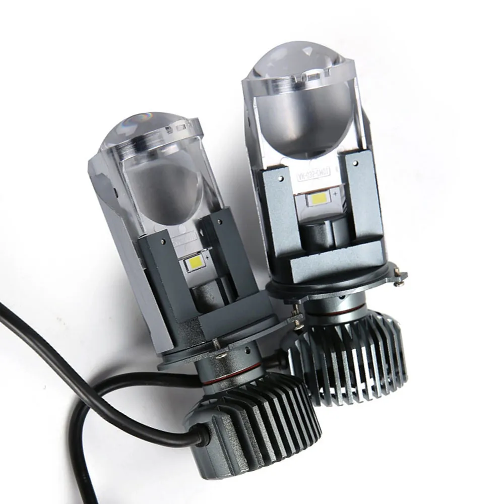 H4 Led Lens Y2 H4 LED Mini Projector Lens 110W Bright Headlight Bulb 6000k White