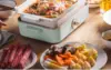 New Electric Cooking Pot, Multi functional Cooking Pot, BBQ Hot Pot Integrated Pot, Home Fry, Roast, and Rinse 6
