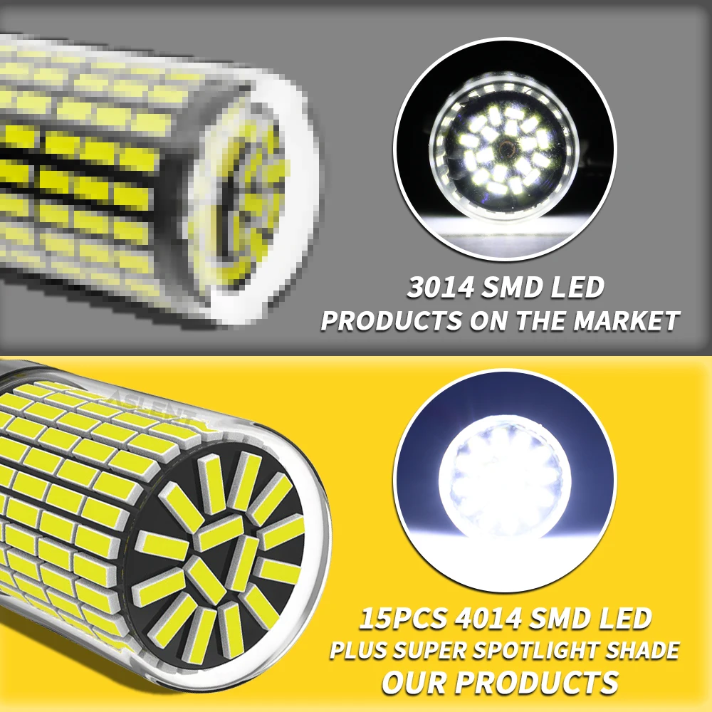 LED Bulbs 2x 1157 BAY15D P21/5W 4014 150SMD WY21W W21W 7443 W21/5W 3157 P27/7W 3057 1156 P21W PY21W